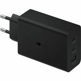 Samsung EP-T6530 Cargador de Pared Negro con 2 Puertos USB-C para Smartphone, Tableta, Portátil, Auriculares y Smartwatch