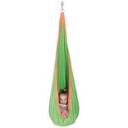 Aleo By Trigano Cocoon Hanging Canvas para Pórtico 70x70x140 cm Verde Naranja Niños +3 Años