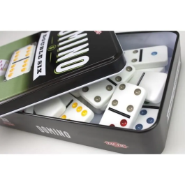 Tactic Domino Double 6 Caja de metal
