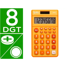 Liderpapel xf10 Calculadora Bolsillo 8 Dígitos Solar y Pilas 115x65x8 mm Naranja Precio: 5.50000055. SKU: B163H6JC9S