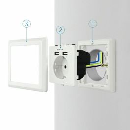 Enchufe Pared con 2 Puertos USB NANOCABLE 10.35.0010 5V/2.4A 5 V 2,4 A