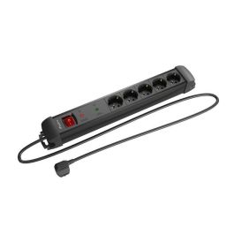 Lanberg SP1-05F-0150-BK Base Múltiple de 5 Salidas AC Tipo F, Cable de 1,5 m, Color Negro, Con Supresor de Sobretensiones Lanberg SP1-05F-0150-BK Base Múltiple de 5 Salidas AC Tipo F, Cable de 1,5 m, Color Negro, Con Supresor de Sobretensiones
