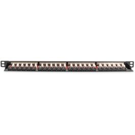 Digitus Patchpanel 0,5HE 24-Port Cat6a Apantallado Negro
