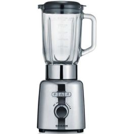 Severin SM3710 Licuadora de vaso clásica, acero inoxidable, recipiente de vidrio, función pulso, hielo picado, 6 cuchillas, velocidad continua