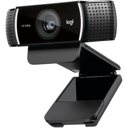 Logitech C922 Pro Stream Webcam HD 1080p 30fps / 720p 60fps con H.264, Trípode, Micrófonos Estéreo, Ajuste de Luz Automático para Streaming