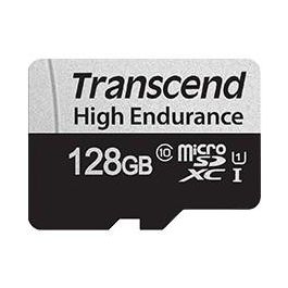 CARD microSD Card 128GB Transcend SDXC USD350V w/Adapter
