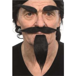 Bigote, perilla y cejas adulto moreno talla única Bigote, perilla y cejas adulto moreno talla única