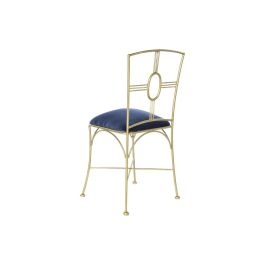 Silla DKD Home Decor Dorado Azul 42 x 88.5 x 45 cm