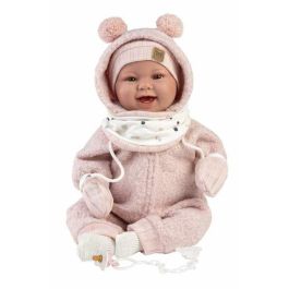 Muñeca tala recien nacida sonrisas. incluye chupete. 44cm cuerpo tela