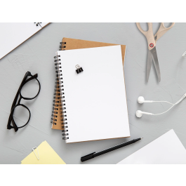 Liderpapel Tijera de Oficina Acero Inoxidable Mango Eco Fibra de Trigo 8' 21,5 cm en Blíster