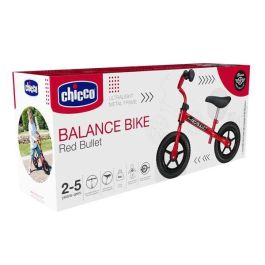 Chicco Bicicleta sin Pedales Bullet Roja 10 Pulgadas Ideal para Adquirir Equilibrio Niños 2-5 Años. Medidas: 46x56x68 cm