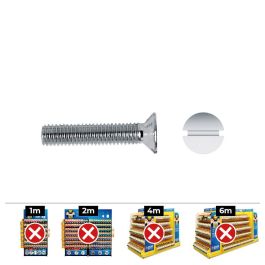 Celo Tornillo métrico avellanado ranura DIN Ø4x20mm zincado - Caja 500 unid.