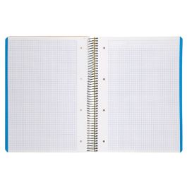 Cuaderno Espiral Liderpapel A4 Micro Wonder Tapa Plastico 120H 90 gr Cuadro 5 mm 5 Banda4 Taladros Color Amarillo