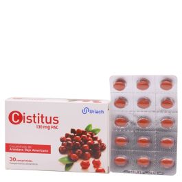 Cistitus Comprimidos de Arándano Rojo Americano PAC para Salud y Cuidado del Tracto Urinario, ayuda contra Escherichia coli, 30 unidades