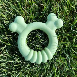 Mordedor de perro Nylabone SENSORY TACTILE RING Verde Manteca de cacahuete Pollo S