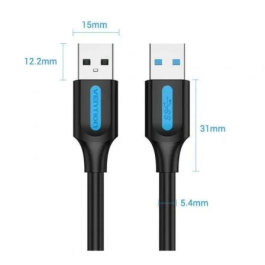 Vention Cable USB 3.0 CONBF, USB Macho a USB Macho, 5Gbps, 1m, Negro