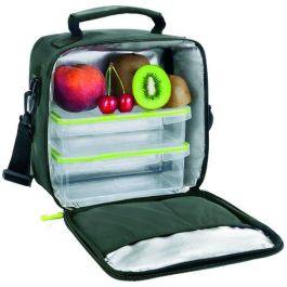Ibili 753450 Porta Alimentos Lunch Away con 2 Tapers (600ml + 800ml) de Plástico, Cierre Silicona y Bolsa Poliéster Verde Precio: 20.69000054. SKU: B12S2WREKX