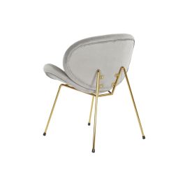 Silla Chic DKD Home Decor Gris Claro Dorado 58 x 73 x 62 cm Silla Chic DKD Home Decor Gris Claro Dorado 58 x 73 x 62 cm