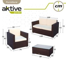Muebles de Jardín Aktive Negro Crema