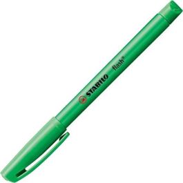 Stabilo Marcador Fluorescente Flash Verde, Caja 10 Unidades, Tinta Base Agua, Anti-Secado, Trazo 1+4mm Precio: 8.49999953. SKU: B1BAQY49FG