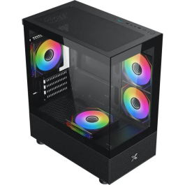 Xigmatek XIG1732153879593 Caja PC Mini Torre M-ATX con Vidrio Templado y ARGB Negro