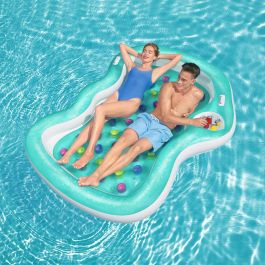 Bestway Colchoneta Doble Hinchable Vasos con Nevera 224x174 cm Playa y Piscina 43045