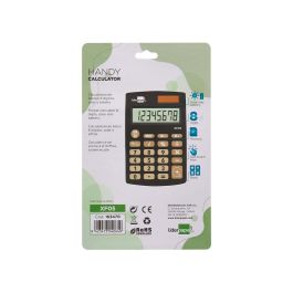 Calculadora Liderpapel Bolsillo Xf05 8 Digitos Solar Y Pilas Color Negro 98x62x8 mm