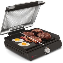 Ninja GR101EU Parrilla y Plancha de Interior Sizzle, Antiadherente, Gran Capacidad, Sin Humo, Temperatura Controlada hasta 260°C
