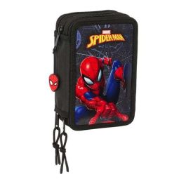 Estuche Escolar con Accesorios Spider-Man Attack Negro 12,5 x 19,5 x 5,5 cm 37 Piezas Precio: 13.50000025. SKU: B18YKFVZ2G