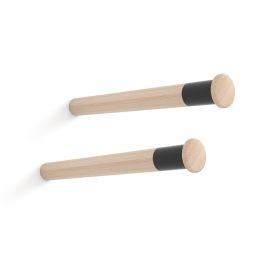 Rei Soporte fijo para bicicleta madera haya lacado mt390 2 piezas 39cm x Ø3,8cm 15kg