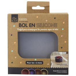 Tom et Zoe Bol de Silicona con Tapa para Bebé diámetro 12,5 cm - Ideal para Puericultura