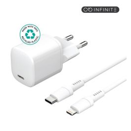 eSTUFF INFINITE Charger Kit PD 20W EU Plug Charger with 1,5m USB-C to Lightning Cable - White Precio: 27.89999971. SKU: B14HZMVZ4T