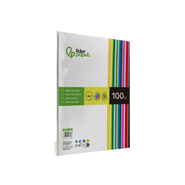Liderpapel Papel Color A4 80gr Paquete de 100 Hojas (25 Colores Surtidos)