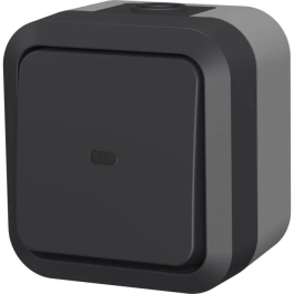 QUARX Interruptor de dos vías 250V Aqua Pro, luz indicadora, IP55, Exterior - QUA1719190948977