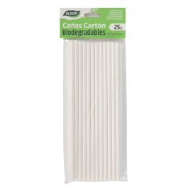 Pajitas de cartón blancas Algon - Pack de 25 unidades (24 Unidades) Pajitas de cartón blancas Algon - Pack de 25 unidades (24 Unidades)