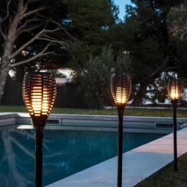 LUMI GARDEN Maity Sun Antorcha Solar - Efecto Llama, LED, 80 cm, Luz Blanco Cálido