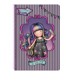 Libreta Gorjuss Up and away Morado A4