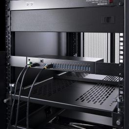 Startech USB Hub Industrial 18 en 1, 16 Puertos USB 3.2 Gen 1 (5 Gbps) para Sobremesa, Montaje en Riel DIN o Rack, Negro