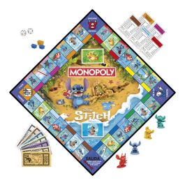 Monopoly G0388 Juego de Mesa Edición Disney Stitch Español Portugués +8 Años
