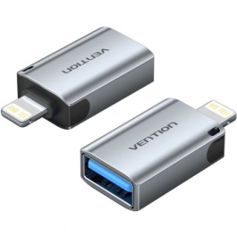 Vention CUCH0 Adaptador OTG USB-A Hembra a Lightning Macho, USB 2.0, Carcasa de Aleación de Aluminio, Azul Precio: 6.7899997. SKU: B1EN5T9A57