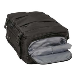 Safta Mochila de Viaje Cabina para Portátil 15,6" Real Madrid Negro con Conector USB y Zapatillero