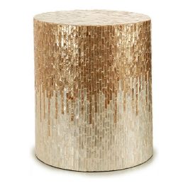 Giftdecor Taburete Redondo Nácar Claro 40 cm - Aglomerado, Blanco/Beige/Oro Precio: 48.99051872. SKU: S3603661