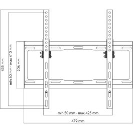 ONE FOR ALL WM2421 - Soporte de pared con ajuste de inclinación de 15 ° para TV de 32 a 55 (81 a 140 cm) - Negro