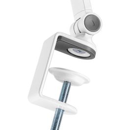 Neomounts DS15-545WH1 Soporte de tablet universal con movimiento completo y abrazadera de escritorio para tablets de 4.7"-12.9", blanco