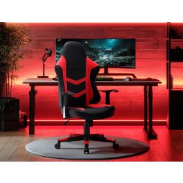 Silla Q-Connect Gaming Orvieto Simil Piel Base Metalica Alt Max 1200 Anc 650 Prof 650 mm Ruedas Premium Negro Rojo