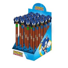 Karactermania Expositor M con 24 Bolígrafos Sonic Mix, Modelos Surtidos, 21,5 x 13,7 x 18 cm