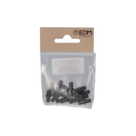 Edm Pack 16 unidades Porta-Estante de Hierro Redondo Nº 5 Negro