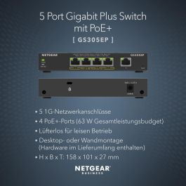 Switch Netgear GS305EP-100PES RJ-45