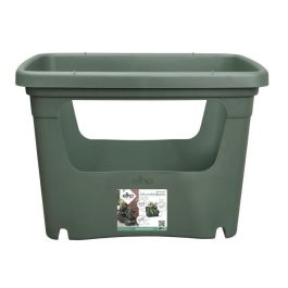 ELHO - Maceta - Green Basics Stack & Grow Large - Verde hoja - Exterior - L 35.1 x W 50.9 x H 35.7 cm