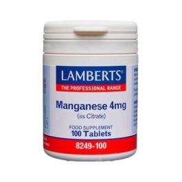 LAMBERTS Manganeso Citrato 4mg. 100 Cápsulas. Contribuye al metabolismo energético normal y mantenimiento de huesos. Precio: 16.5. SKU: B14EKD2RDD